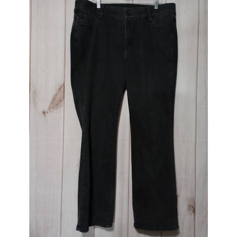 Lane Bryant Jeans Ladies 20R Black Straight‎ Leg Comfort Waist